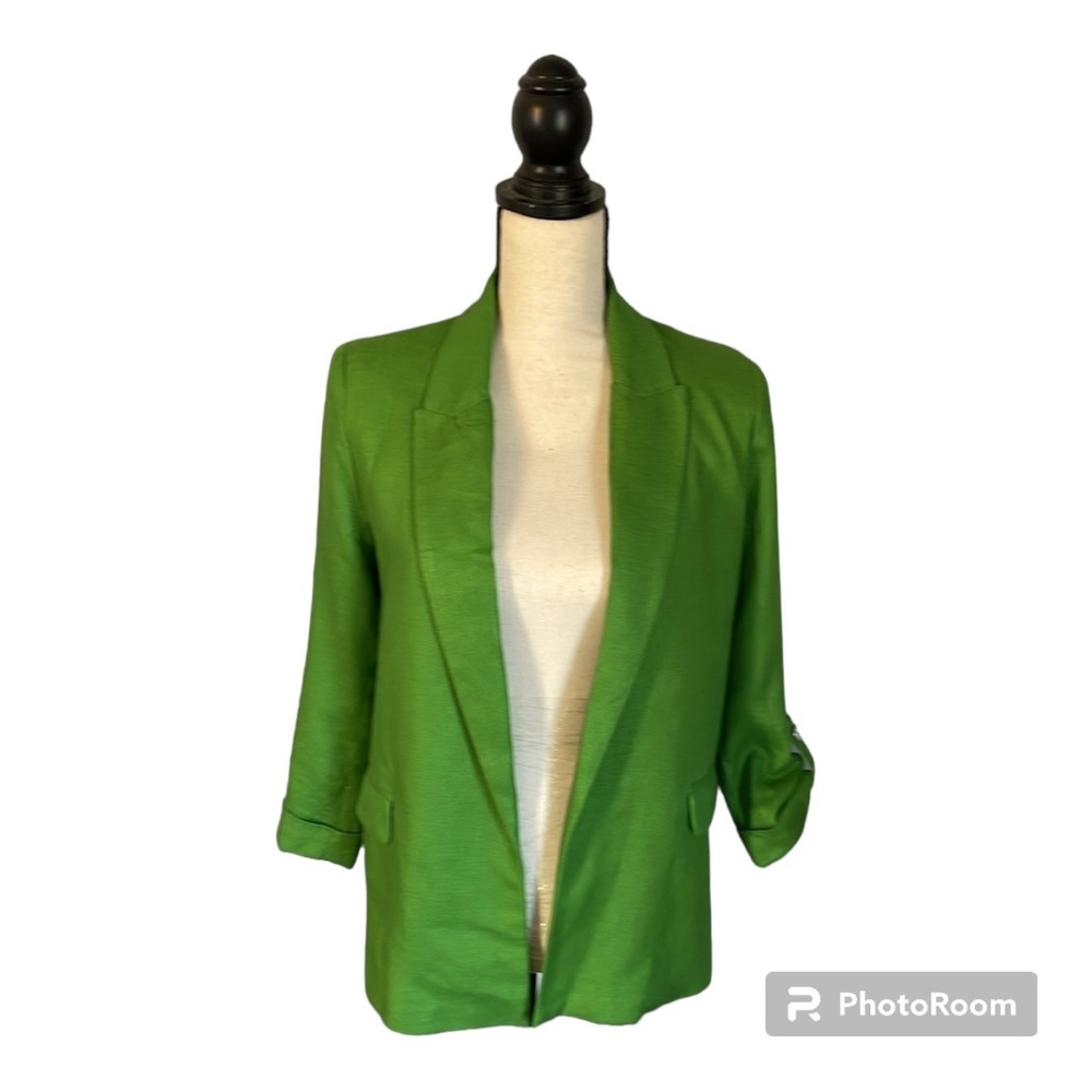 Kelly Green open front Blazer by Jules & Leopold Size S
